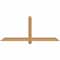 Ekena Millwork Eugene Smooth Timber Gable Bracket, Western Red Cedar, 60"W x 25"H x 1 1/2"D x 3 1/2"F, 10/12 Pitch GBW060X25X0204EUG00SWR - alternate 1